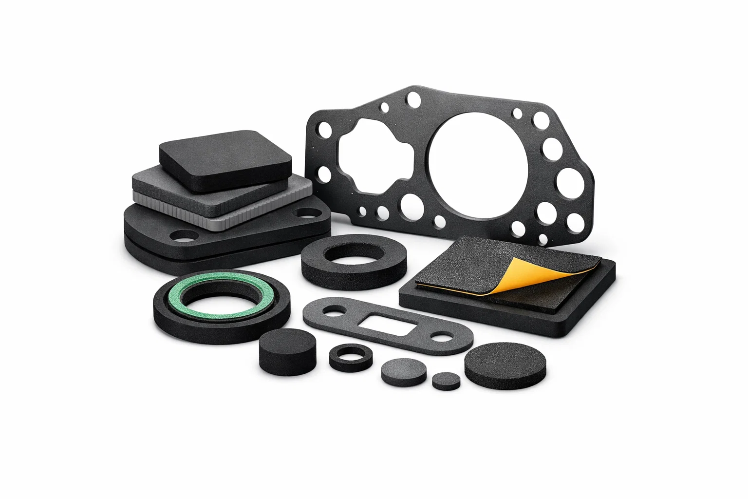 Industrial EVA foam components for automotive gasketing